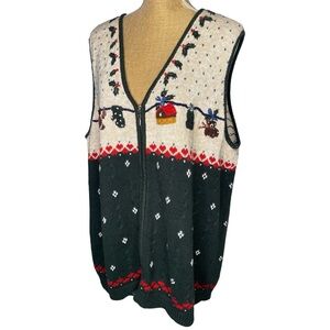 Vintage Christmas Holiday Sweater Vest